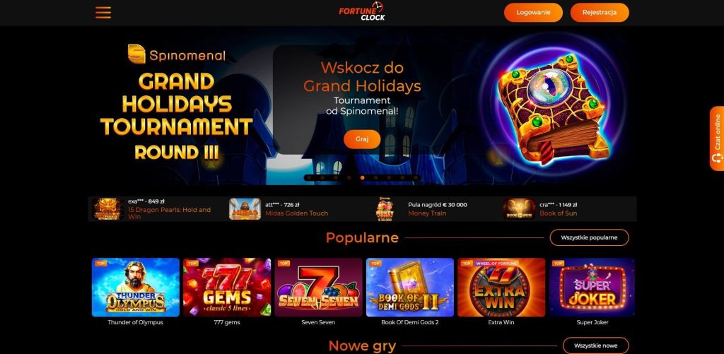 Bonusy w kasynie Fortune Clock Casino